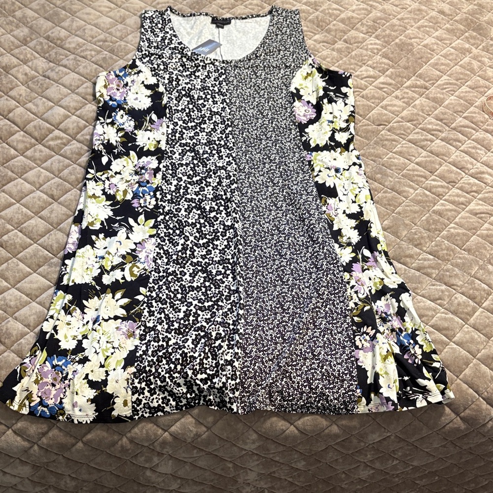 J. Jill Multicolor Floral Sleeveless Dress
